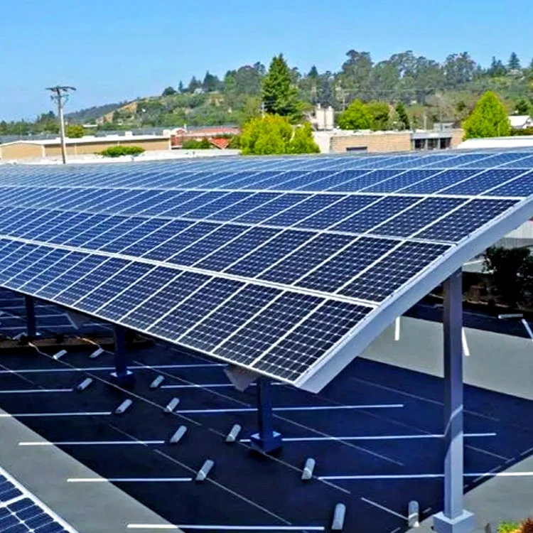 Kurbadong bubong na Photovoltaic Carport